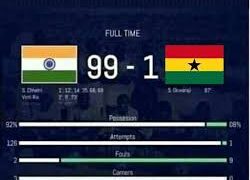 India 99-1 Ghana; Agodzi mu Ɔdomankomasɛm a ne saso bi mmbaa da!